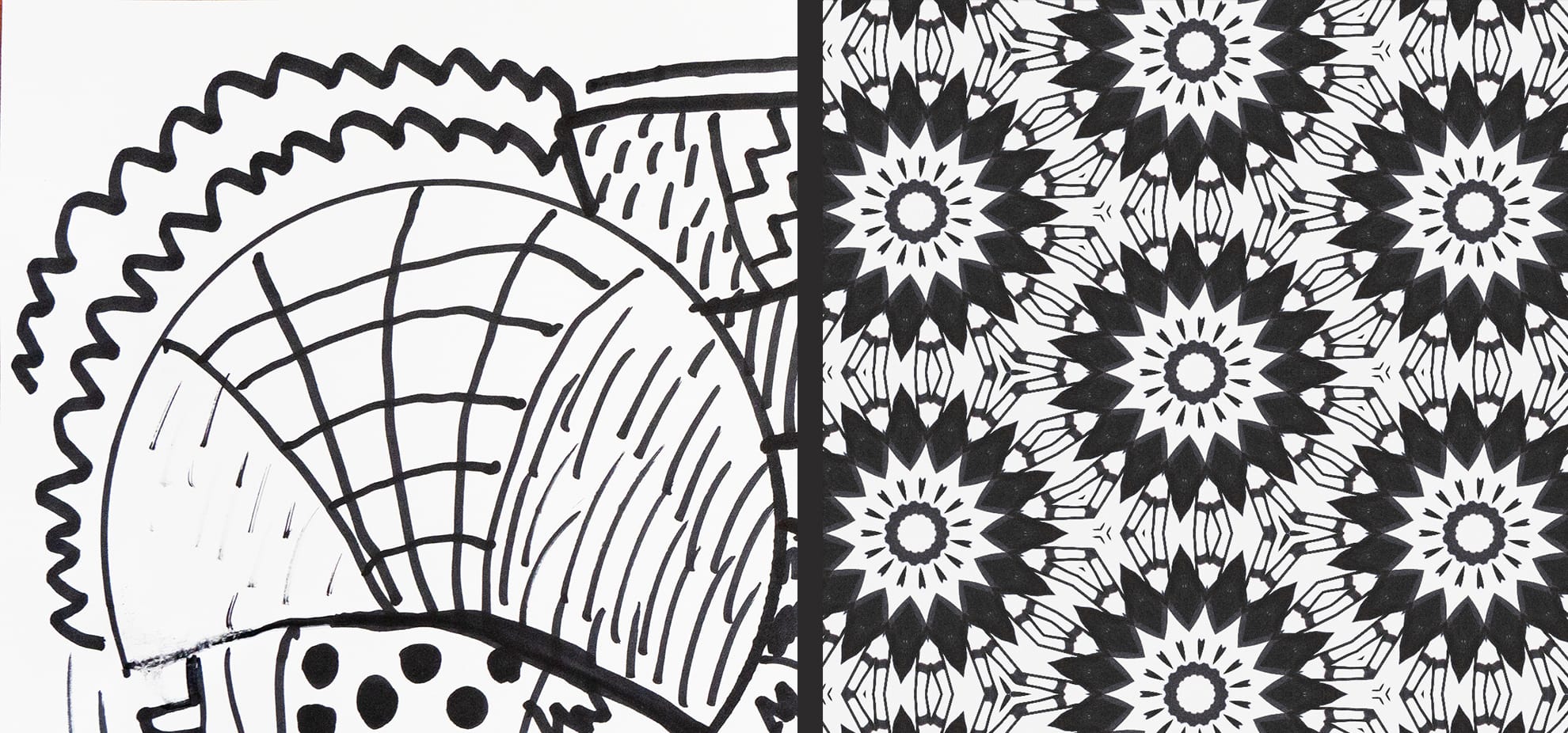 Handdrawing + Digital Pattern Design = Ultimate Relaxation